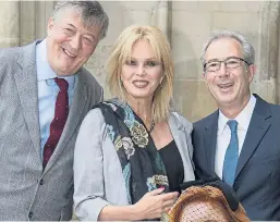  ??  ?? Stephen Fry, Joanna Lumley, Ben Elton and, right, the Duchess of York