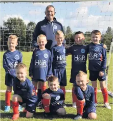  ??  ?? Hinckley Town Juniors FC’s under-7s team is being sponsored by Hinckley and Rugby Building Society