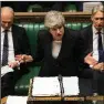  ?? AP/UK Parliament/MARK DUFFY ?? British Prime Minister Theresa May answers a question Wednesday during her weekly session in the House of Commons in London.