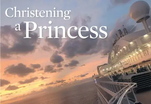  ?? RICHARD TRIBOU/ORLANDO SENTINEL ?? Princess Cruises’ new ship Sky Princess arrived at Port Everglades on Dec. 1 to begin its inaugural Caribbean sailing season. This image was taken Dec. 4-6.