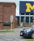  ??  ?? The Mini was made for Michigan Stadiu and sporty personalit­y is a fine fit for th