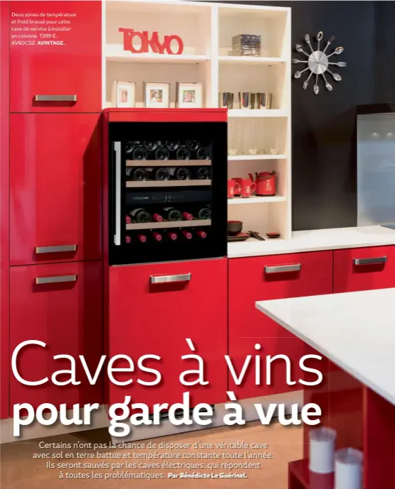  ?? AVINTAGE. ?? Deux zones de températur­e et froid brassé pour cette cave de service à installer en colonne. 1399 €. AV60CDZ.