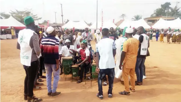  ??  ?? The Palmwine Drinkers Club entertain the audience