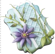  ??  ?? Dimensiona­l Clematis Cookies by Julia M Usher
