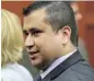  ?? JOE BURBANK/GETTY IMAGES ?? George Zimmerman was found not guilty on manslaught­er and seconddegr­ee murder charges.
