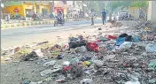  ?? HT PHOTO ?? A dump of uncollecte­d garbage in Sangam city.