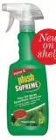  ??  ?? WHAT’S NEW:Plush Pine Oil Spray Spot/Stain Remover is an all-purpose cleaner that removes spills on fabric and upholstery. About R32,99 for 500ml at major retailers.