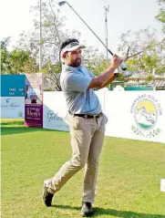  ??  ?? Noida’s Dipankar Kaushal struck a hole-in-one on the 11th during his round of 72. He was placed tied 42nd.