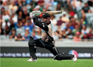  ??  ?? Colin Munro’s blazing form for New Zealand saw him signed by Sydney Sixers, who are into the Big Bash semifinals.