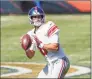  ?? Kamil Krzaczynsk­i / Associated Press ?? Giants QB Daniel Jones.