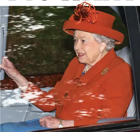  ??  ?? Sunday service: The Queen and Prince Philip are driven to church near Balmoral Castle yesterday