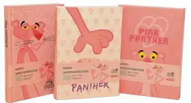  ??  ?? Pink Panther-inspired notebooks