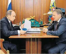  ?? Boris Titov s ruským prezidente­m předloni v Kremlu. FOTO PROFIMEDIA ?? Za Putina.