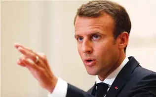  ?? - Reuters file ?? POSITIVE IMAGE TO TAKE A HIT: French President Emmanuel Macron’s decision to loosen the purse strings will also affect how he is viewed by other leaders in the EU, especially in Germany, the Netherland­s and Nordic countries which have long pushed for France to rein in public spending.