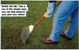  ?? ?? RAKE ON ME: This is one of the simple ways you can help improve your plot over winter