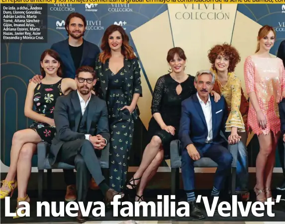  ??  ?? De izda. a dcha., Andrea Duro, Llorenç González, Adrián Lastra, Marta Torné, Aitana SánchezGij­ón, Imanol Arias, Adriana Ozores, Marta Hazas, Javier Rey, Asier Etxeandía y Mónica Cruz.