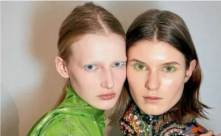  ?? GETTY IMAGES ?? Colour-pop eyes, fresh, clean-looking skin and sleek, shiny hair will all trend this year.