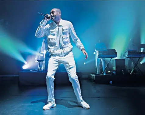  ??  ?? Like a rave at the Proms: veteran grime star Kano put on an electrifyi­ng show, complete with horns, steel drums, a 12-piece string section and a host of guest rappers