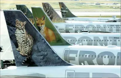  ?? Bloomberg News ?? A Frontier Airlines spokesman says the suspension of flights from Pittsburgh to Denver is “a case of seasonal adjustment­s.”