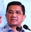  ??  ?? Datuk Seri Mohamed Azmin Ali