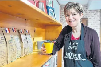  ?? TINA COMEAU ?? Lise (Robichaud) LeJeune says she's very excited to have launched her business Brûlerie Du Vieux Moulin coffee – an Acadian coffee roasting business now operating in the Acadian region of Clare.