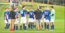  ?? Peter Wallace / For Hearst Connecticu­t Media ?? Litchfield’s boys soccer team made a big Berksire League statement with a lopsided win over Northweste­rn Thursday afternoon at the Plum Hill Sports Complex.