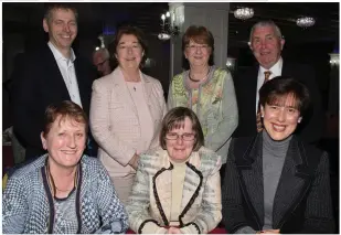  ??  ?? ABOVE, FRONT: Mary O’Sullivan, Celine O’Callaghan and Norma Foley. BACK, FROM LEFT: Denis Maguire, Sheila Looney, Mairead O’Sullivan and Bill Looney. LEFT: Patricia Murphy, Bishop Ray Browne and Anne Daughton in front. BACK, FROM LEFT: Marion...