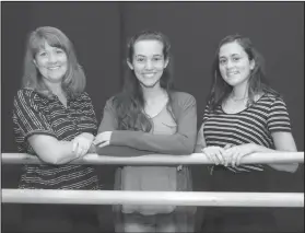  ?? Contribute­d ?? Ballet: Ballet instructor Stephanie Lowrey, left, with new instructor­s Bekah Gunter, center, and Cami Lowrey.