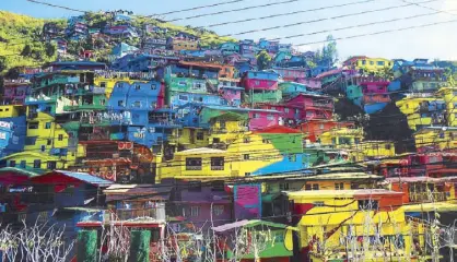  ??  ?? RevBloom has turned the city’s blighted areas such as the Stobosa community in La Trinidad, Benguet into colorful attraction­s.