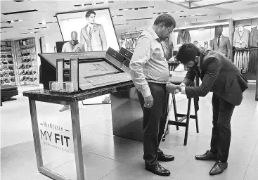  ??  ?? Van Heusen’s MYFIT has re-engineered its manufactur­ing facility to produce garments in three days with low inventory levels