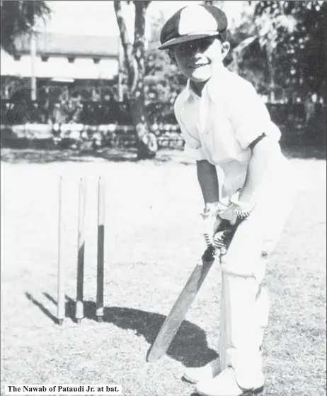  ??  ?? The Nawab of Pataudi Jr. at bat.