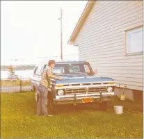  ?? SUBMITTED PHOTO ?? That’s me washing my first truck, a 1977 Ford F100 Explorer.