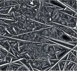  ??  ?? New filtration media are being developed to tackle the greater challenges posed by deposits. Pictured is a typical filter made from cellulose fibres, which has become clogged with soot particles...