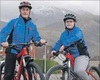  ?? Photograph: Iain Ferguson, alba.photos ?? Josh and his Grandpa took to their bikes for a fantastic charity cycling challenge.