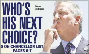  ??  ?? Mayor de Blasio