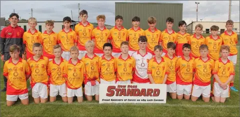  ??  ?? The Sarsfields squad before Thursday’s county semi-final in St. Patrick’s Park, Enniscorth­y.