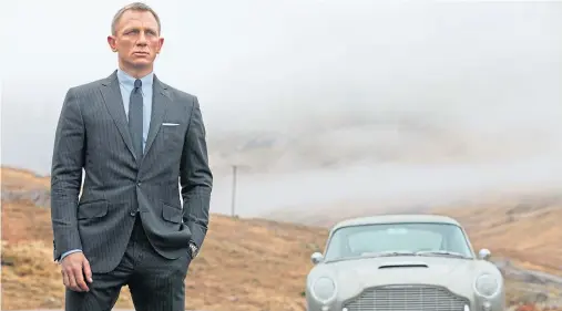  ??  ?? STIRRING: Blockbuste­rs such as Skyfall, starring Daniel Craig as James Bond, have been filmed on location in Glencoe