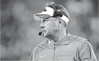  ??  ?? Hugh Freeze resigned as Mississipp­i football coach Thursday. He was 39-25 in five seasons. LOGAN BOWLES, USA TODAY SPORTS