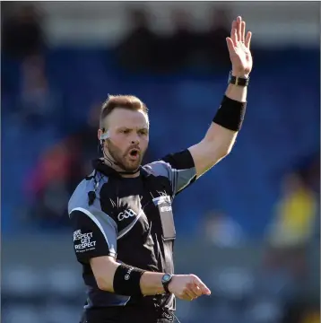  ??  ?? Wicklow’s Anthony Nolan will take charge of the Leinster football final on July 16 in Croke Park.