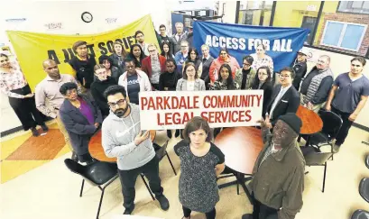  ?? STEVE RUSSELL TORONTO STAR ?? Legal Aid Ontario will only commit to funding a one-year lease for Parkdale Community Legal Services’ new building.