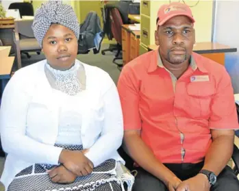  ?? Picture: TK MTIKI ?? WE WANT MOM’S RDP HOUSE BACK: Mbulelo Jonathan Tokota and his wife, Nunze, are battling to get his mother’s RDP house back, which they claim was given to somebody else