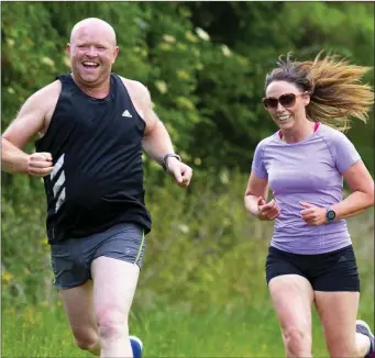  ??  ?? Members of United Striders Athletic Club enjoying getting back to training in the CBS park.