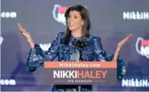  ?? / AP ?? Nikki Haley, la noche del martes en New Hampshire.