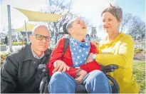  ?? Photo / Warren Buckland ?? Glenn and Fran Marshall with son Eamon. The couple say there is no justice for the disabled and vulnerable in New Zealand.