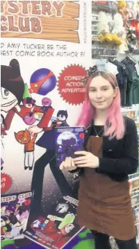  ??  ?? Comic book queen Talented teenager Amy Tucker is bringing her popular kids’workshops back to Rutherglen
