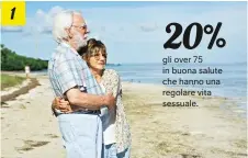  ??  ?? 20% gli over 75 in buona salute che hanno una regolare vita sessuale.
1