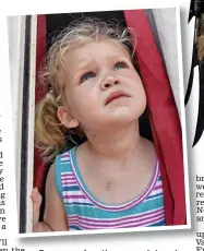  ??  ?? Easy prey: Ava, three, was injured by a red kite as it swiped her cake