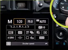  ??  ?? In the mode Shutter Priority is a semi-automatic mode, while Manual gives you full control.