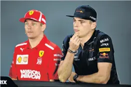  ?? Picture: GETTY IMAGES/CLIVE MASON ?? STICKING TO HIS GUNS: Red Bull’s Max Verstappen, right, has expressed no regret for the altercatio­n with rival Esteban Ocon that landed him in trouble at the Brazilian Grand Prix. Verstappen must do two days of community service for shoving Esteban Ocon three times.