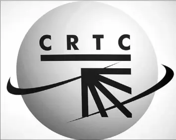  ?? — Photo by The Canadian Press ?? A CRTC logo is shown in Montreal in 2012.